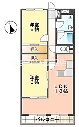 K'Sマンション 2LDKの間取図画像