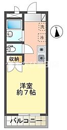 ラルーチェ若宮 ワンルームの間取図画像