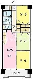 マンションモントレー 3LDKの間取図画像