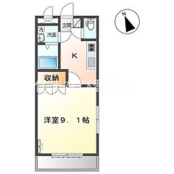 メゾン・ド・ソレイユ 1Kの間取図画像