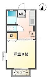 ハイツT・K 1Kの間取図画像
