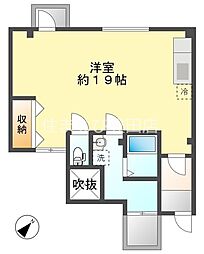ElmeAsahi ワンルームの間取図画像