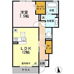 ファミーユA 1LDKの間取図画像