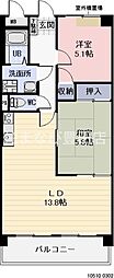 ラヴィアン八千代 2LDKの間取図画像