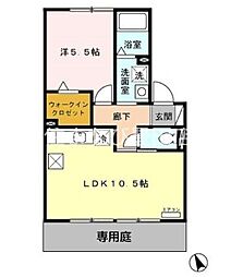 セジュールロイヤルA 1LDKの間取図画像