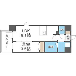 ファステートOSAKAシティゲート 1LDKの間取図画像