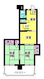 ルナハイツ津 3DKの間取図画像