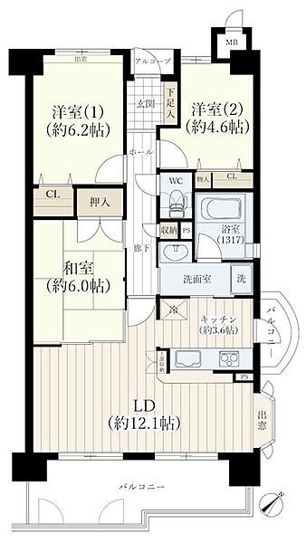 間取りを拡大表示