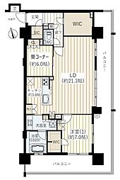 ライオンズ桑名駅前グランフォート 2LDKの間取図画像