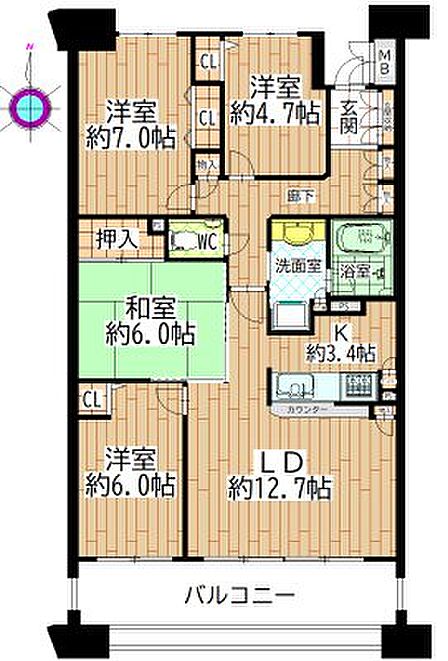 4LDK 間取り