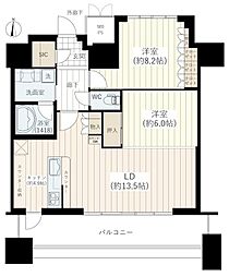 ザ・ライオンズミッドキャピタルタワー 2LDKの間取図画像