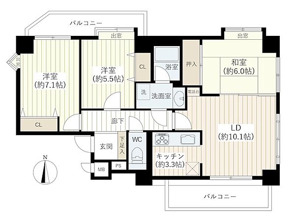 間取りを拡大表示