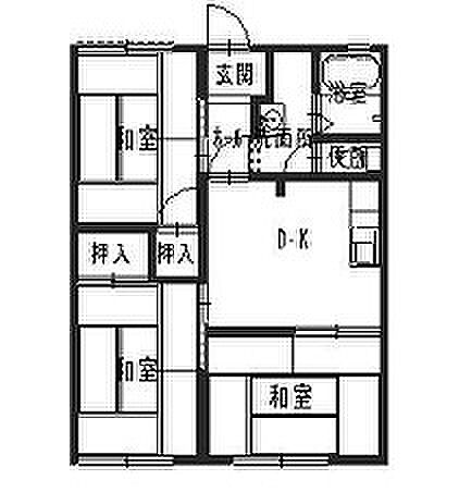 兵庫県姫路市広畑区蒲田2丁目(賃貸アパート3DK・1階・48.36㎡)の写真 その2