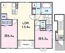 兵庫県姫路市網干区垣内南町（賃貸アパート2LDK・2階・59.16㎡） その2