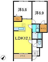 兵庫県神戸市西区白水1丁目（賃貸アパート2LDK・1階・53.44㎡） その2