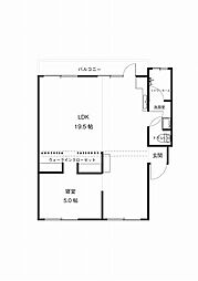CONTENTONORTH 1LDKの間取図画像
