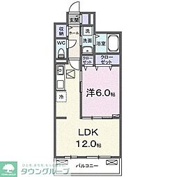 アウル吉祥寺南 1LDKの間取図画像