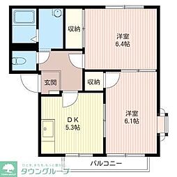 ウインズB 2Kの間取図画像