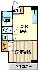 ノーブルヴィサージュ武蔵境 1DKの間取図画像