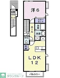 ラークハーモニー 1LDKの間取図画像