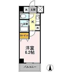 ロイヤル武蔵野 1Kの間取図画像