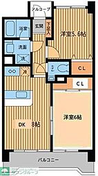 プライムアーバン武蔵野ヒルズA棟 2LDKの間取図画像