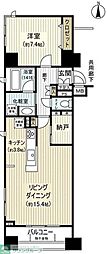 国立デュープレックス1 1LDKの間取図画像