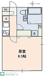 DARESTANASHI 1Kの間取図画像