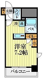 HF国分寺レジデンス ワンルームの間取図画像