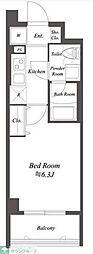 カリーノ西国分寺 1Kの間取図画像