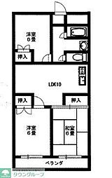 高野マンション 3LDKの間取図画像