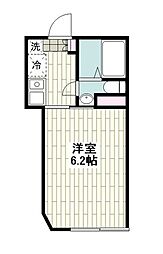 JR京浜東北・根岸線 磯子駅 徒歩15分の賃貸アパート 1階1Kの間取り