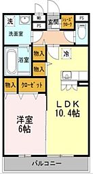 アルカディア湘南 1LDKの間取図画像