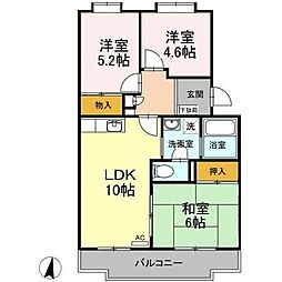 ルミエール湘南 3LDKの間取図画像