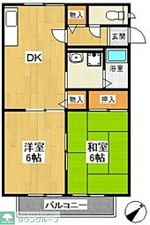 パークサイド 2DKの間取図画像