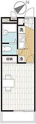 レオパレスウィンドワード 1Kの間取図画像