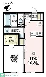 ユアメゾン長沼 1LDKの間取図画像