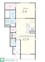 LILY MORE COURT 1LDKの間取図画像