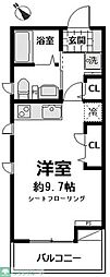 CasaBianca ワンルームの間取図画像