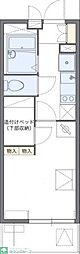 レオパレスDOUBLETOMO ワンルームの間取図画像