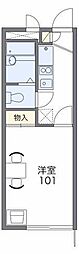 レオパレスファウィステリア2 1Kの間取図画像