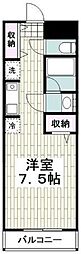 ヨコハマK・Y・Tビルディング ワンルームの間取図画像