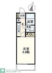 メイデン・ボヤージュ 1Kの間取図画像