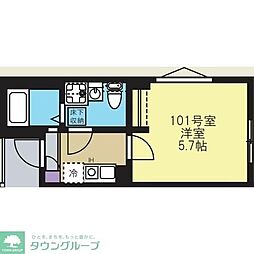 FLBレジデンス金沢文庫 1Kの間取図画像