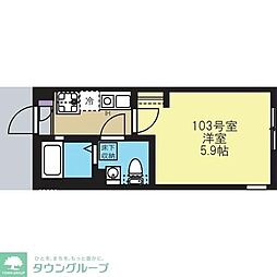 FLBレジデンス金沢文庫 1Kの間取図画像