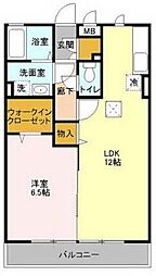 エクセル 1LDKの間取図画像