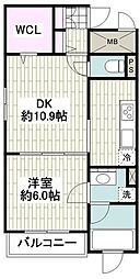 ジィクシア湘南山手 1LDKの間取図画像