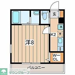 villageIsogo2 1Kの間取図画像