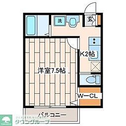 villageIsogo2 1Kの間取図画像
