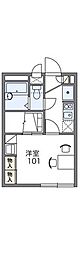 レオパレス東海 1Kの間取図画像